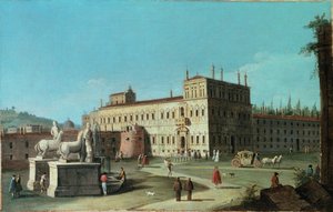 Veduta del Palazzo del Quirinale, Roma da Michele Marieschi